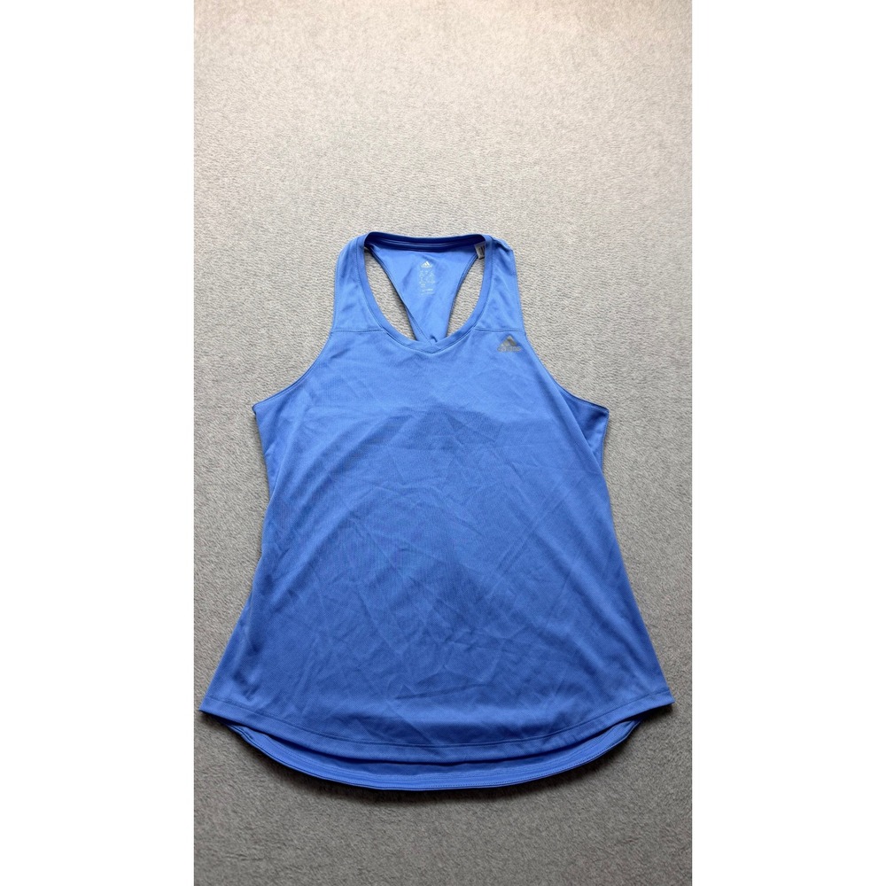 Adidas Climalite Blue Running Tank Top Womens XL Racerback Mesh S02980